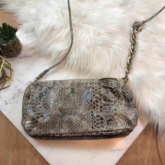 Elliot Lucca Snake Print Clutch